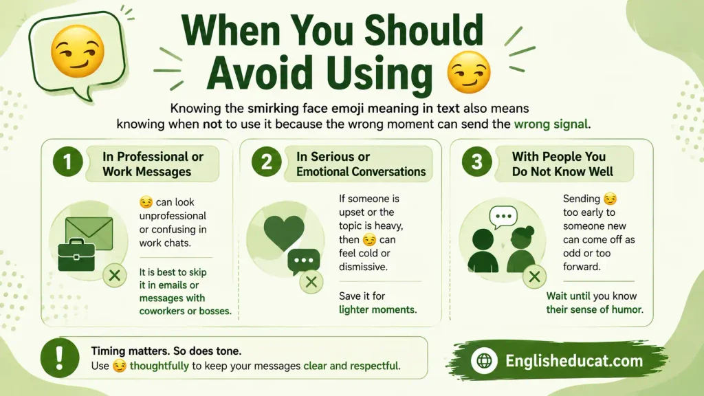 Smirking Face Emoji Meaning in Text