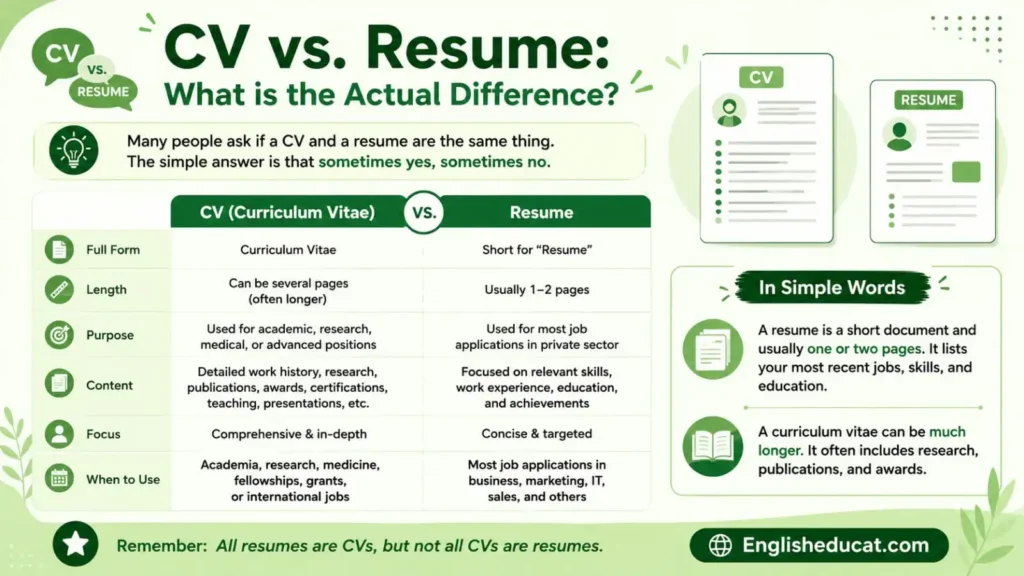 CV Meaning in Text