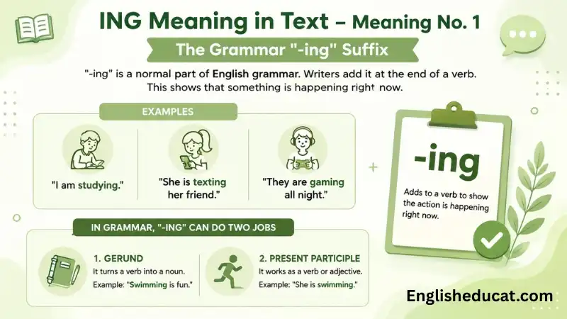 ING Meaning in Text