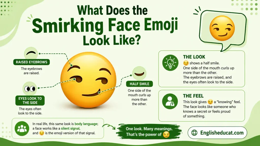 Smirking Face Emoji Meaning in Text