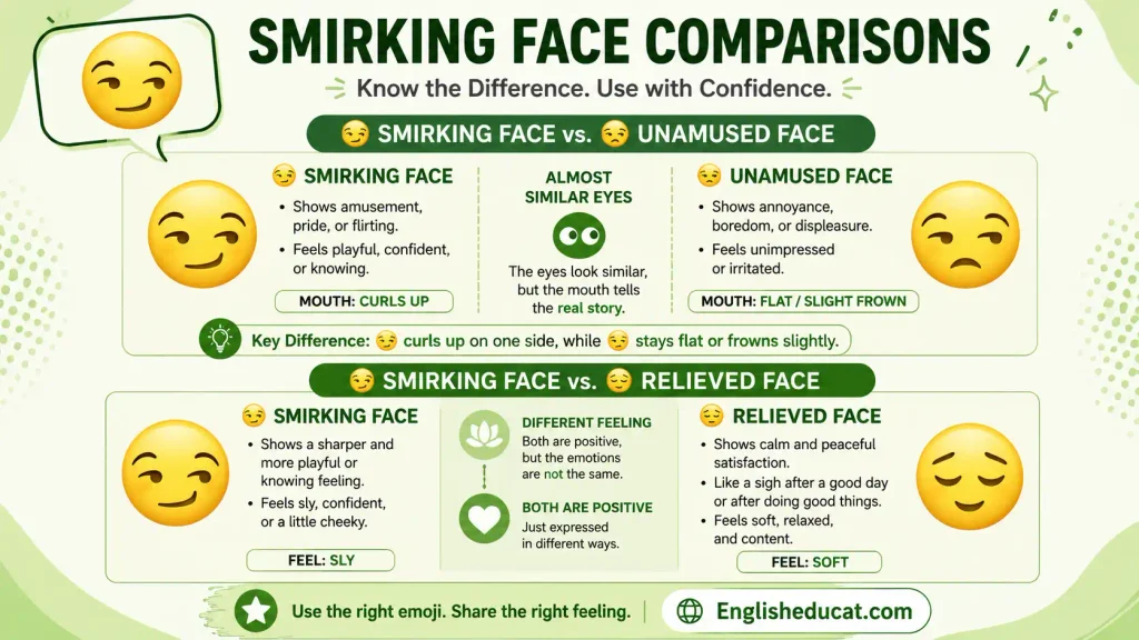 Smirking Face Emoji Meaning in Text