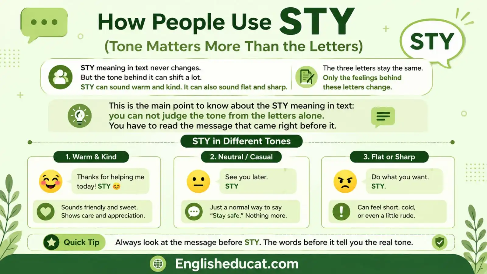 STY Meaning in Text