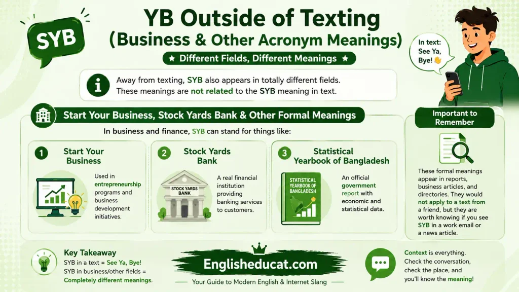 SYB Meaning in Text