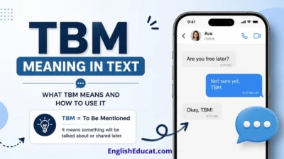 TBM Meaning in Text