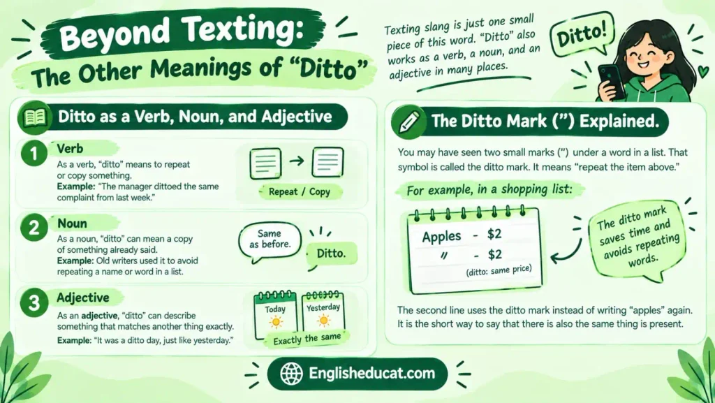 Ditto Meaning in Text