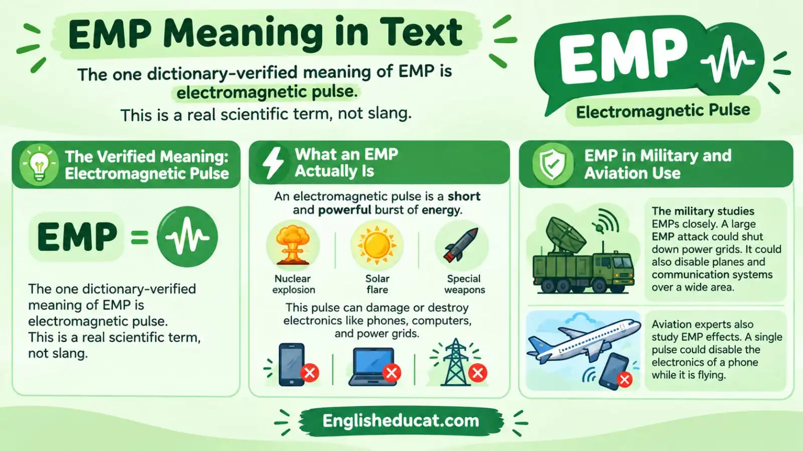 EMP Meaning in Text