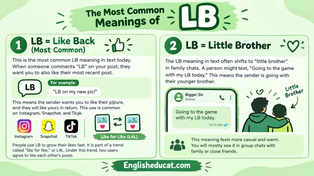 LB Meaning in Text