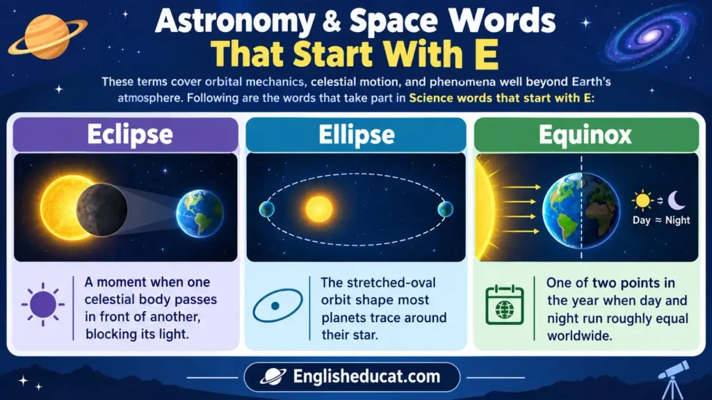 Science Words That Start With E