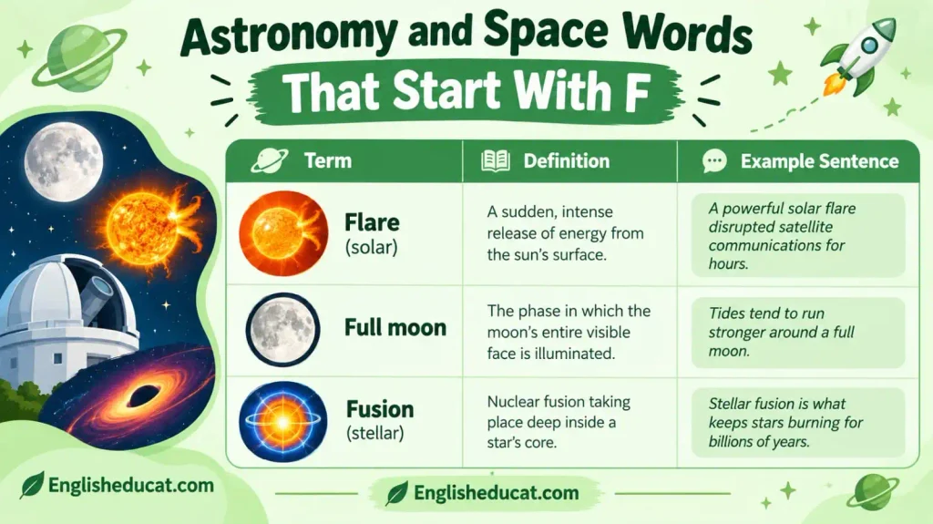 Science Words That Start With F