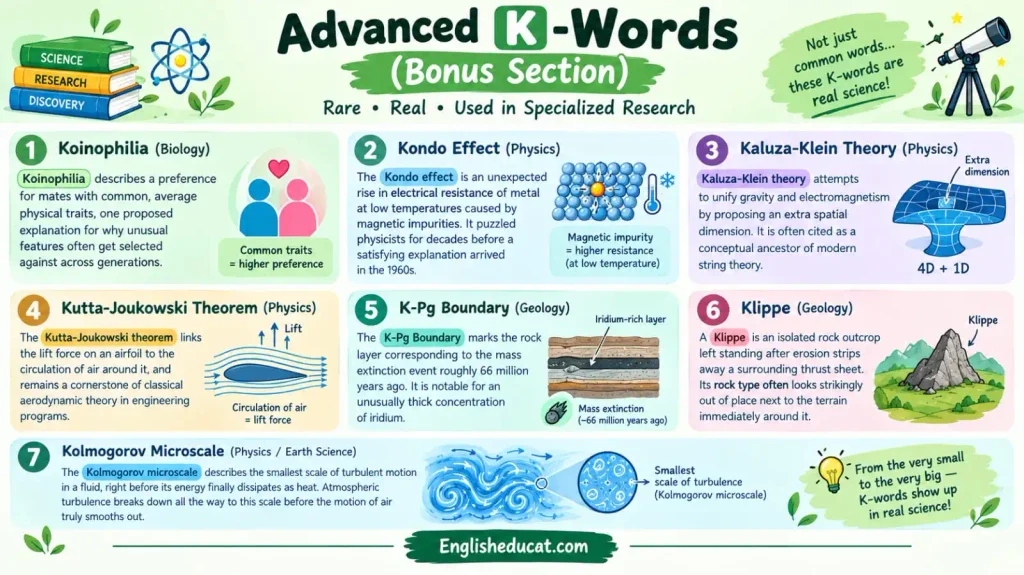 Science Words That Start With K