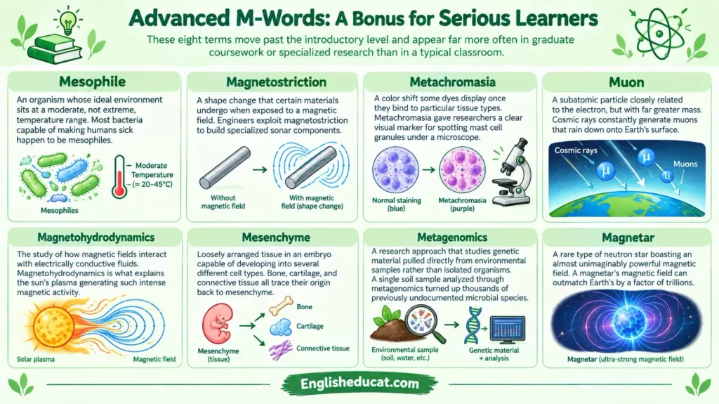 cScience Words That Start With M