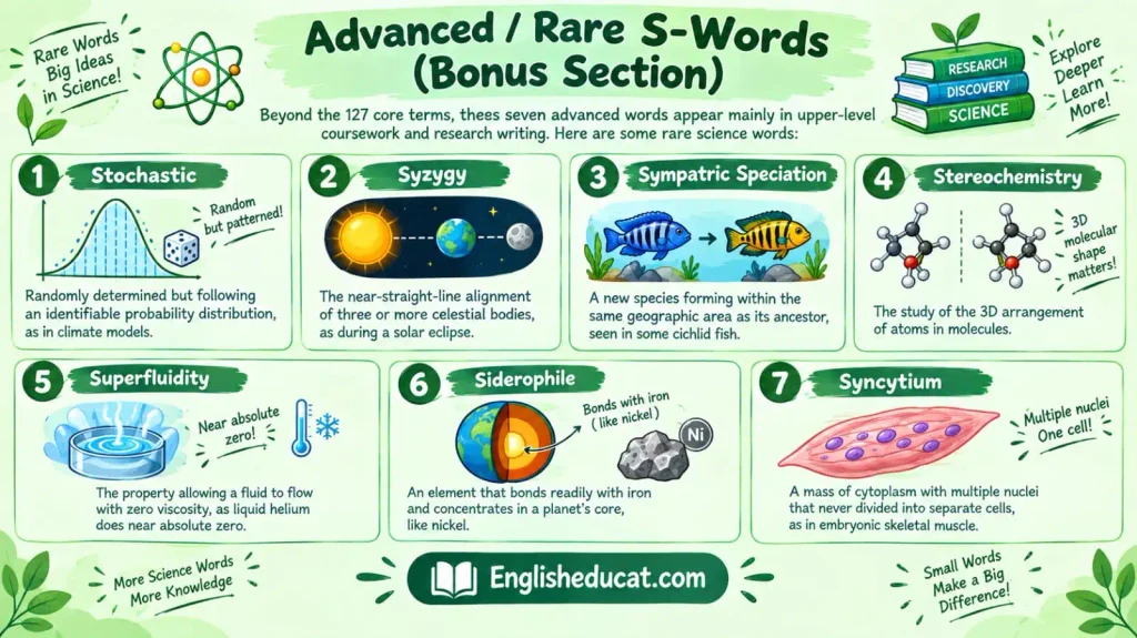 Science Words That Start With S