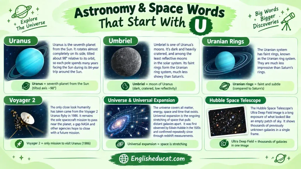 Science Words That Start With U