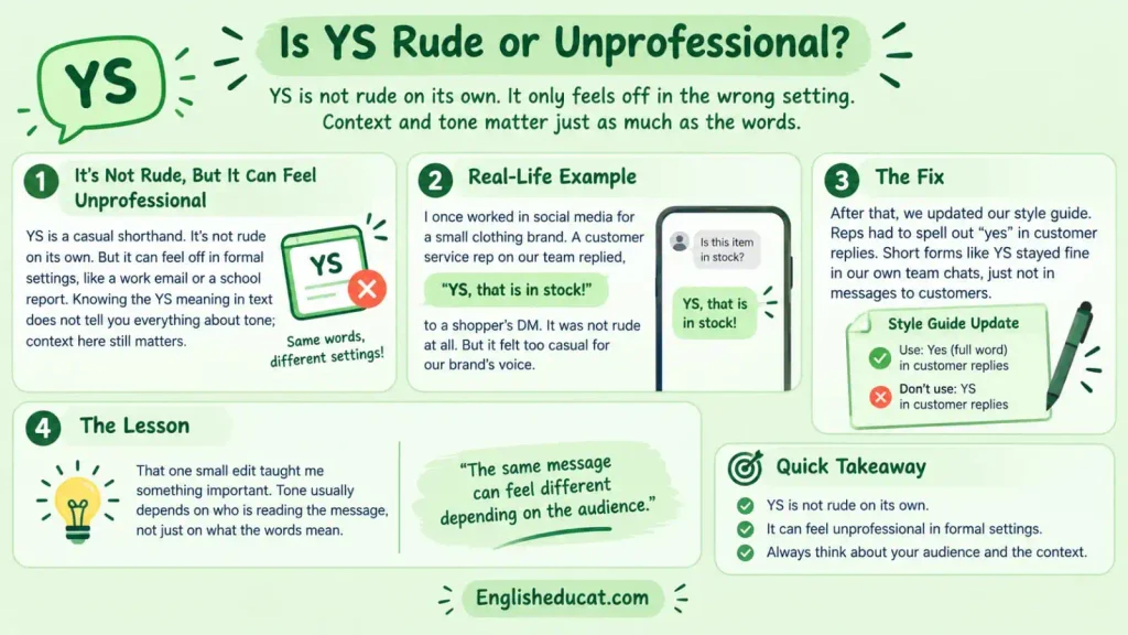 YS Meaning in Text